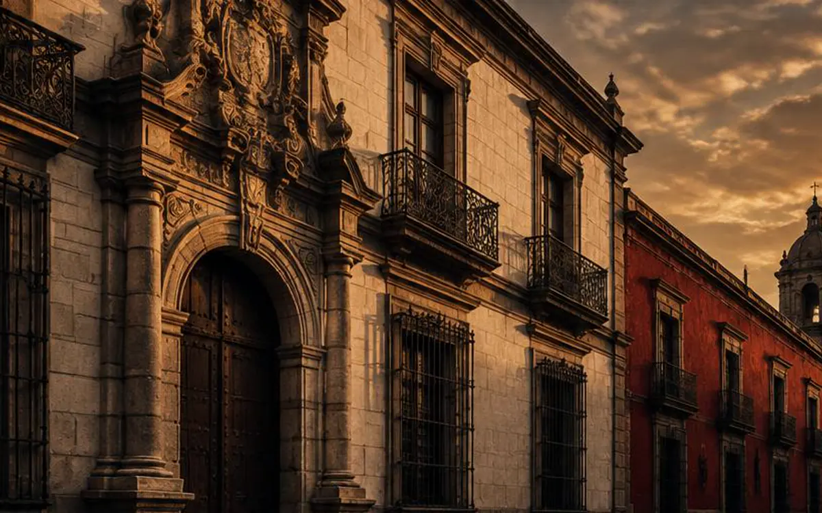 Fachadas históricas de casonas en el centro de Toluca